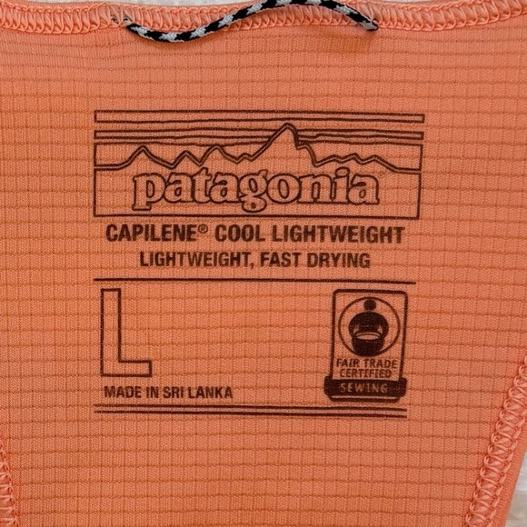 PATAGONIA Capilene Cool Lightweight Sleeveless Tank Orange Large - Picture 3 of 6